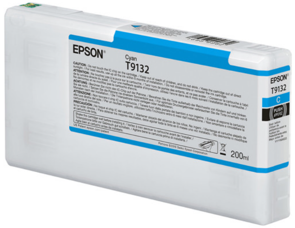 Epson Ultrachrome Cyan Ink Cartridge 200ml for SureColor P5000 Printers - T913200