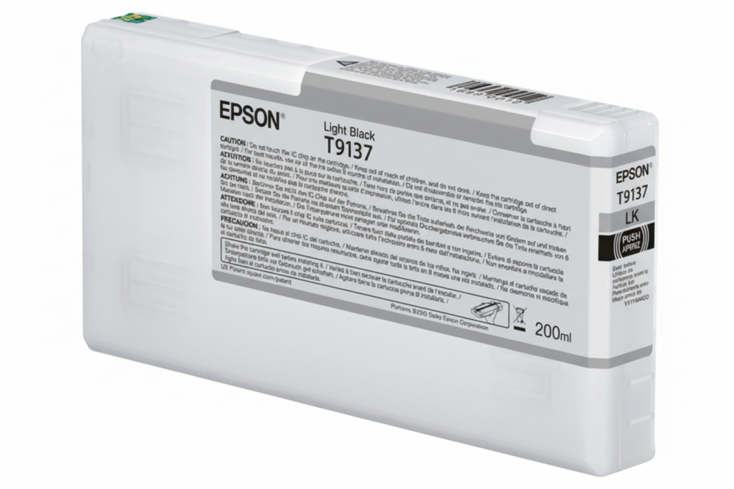 Epson Ultrachrome HD Light Black Ink Cartridge 200ml for SureColor P5000 - T913700